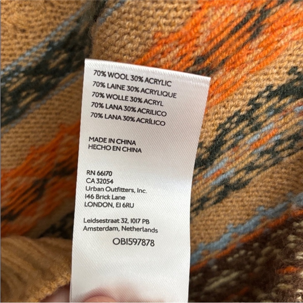 Anthropologie Fringed Cardigan Sweater in Neutral Pattern - Picture 11 of 11